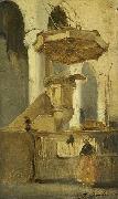 Johannes Bosboom The Pulpit of the Church in Hoorn painting
